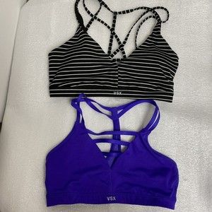 2 Victoria's Secret VSX Sport Sports Bra Womens Size S small Strappy Activewear
